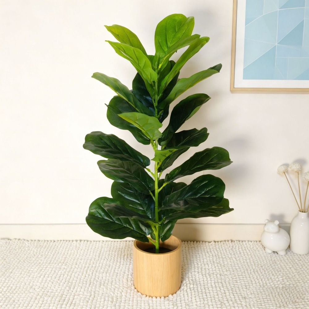 Green Plastic Artificial Ficus - đánh giá và giá Ficus Lyrata Tree