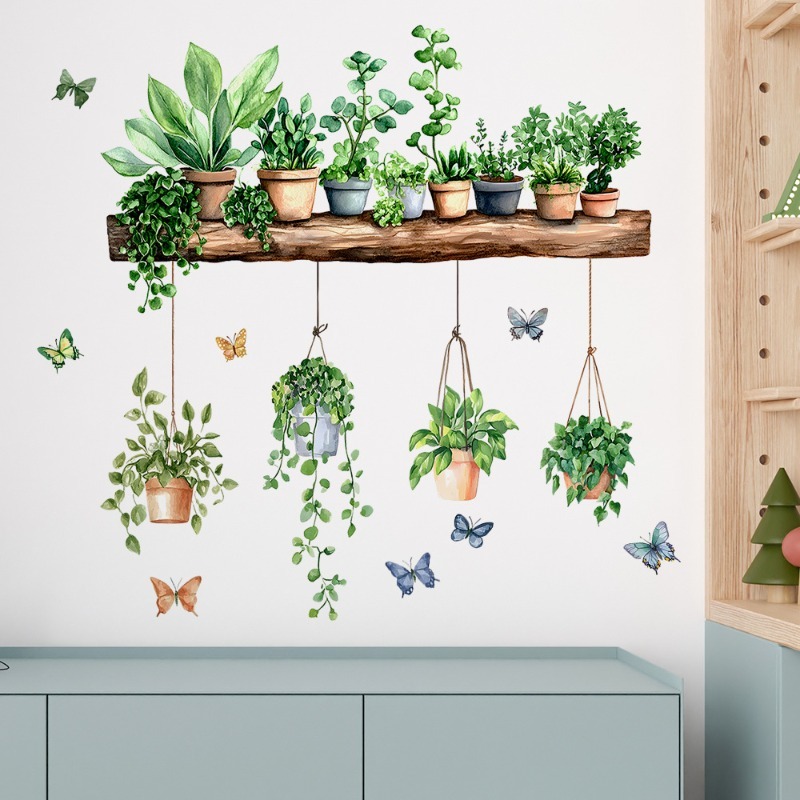 3D Potted Green Plant Shelf Wa - đánh giá và giá Echeveria Succulent